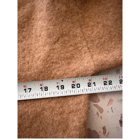& Other Stories Alpaca Wool Mock Neck Sweater Size XS Camel Quiet Luxury - Picture 9 of 10